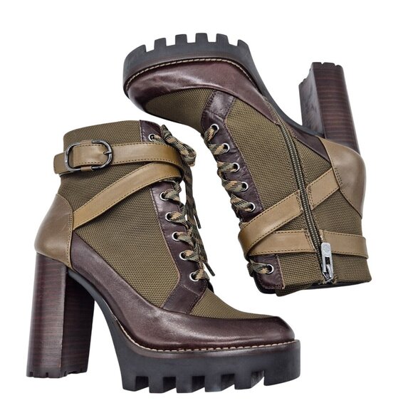 Antonio Melani Women's Booties Platform Ankle Boots Size 6 M Green Olive (701) - Picture 6 of 11